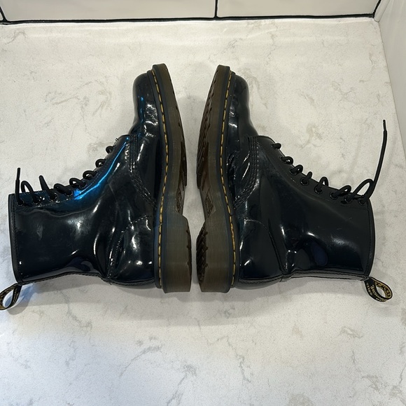 Dr. Martens 1460 Shiny Patent Black Combat Boots Size 8 Gothcore Dark Academia - Picture 8 of 16